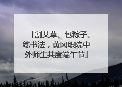 割艾草、包粽子、练书法，黄冈职院中外师生共度端午节