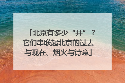 北京有多少“井”？它们串联起北京的过去与现在、烟火与诗意