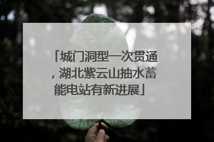 城门洞型一次贯通，湖北紫云山抽水蓄能电站有新进展