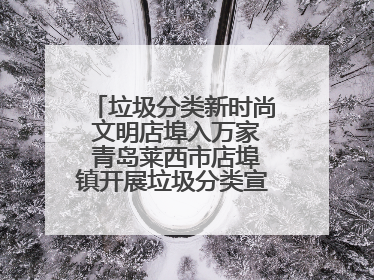 垃圾分类新时尚 文明店埠入万家 青岛莱西市店埠镇开展垃圾分类宣传活动