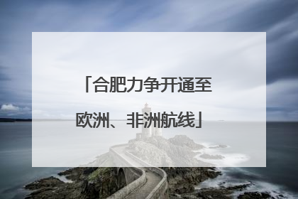 合肥力争开通至欧洲、非洲航线
