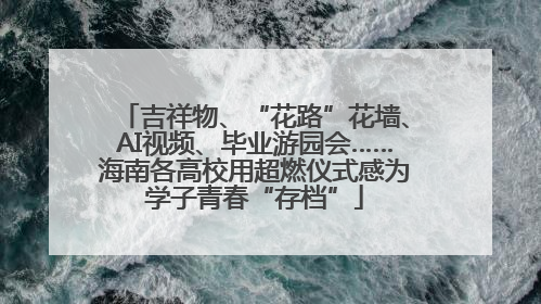 吉祥物、“花路”花墙、AI视频、毕业游园会……海南各高校用超燃仪式感为学子青春“存档”