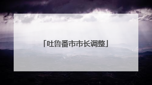 吐鲁番市市长调整