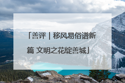 善评｜移风易俗谱新篇 文明之花绽善城