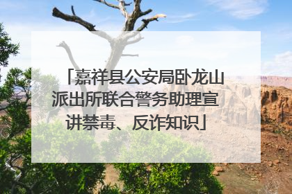嘉祥县公安局卧龙山派出所联合警务助理宣讲禁毒、反诈知识