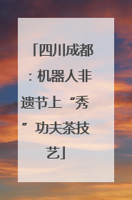 四川成都：机器人非遗节上“秀”功夫茶技艺