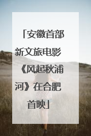 安徽首部新文旅电影《风起秋浦河》在合肥首映