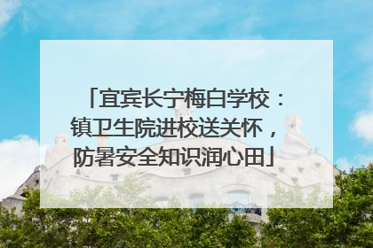 宜宾长宁梅白学校：镇卫生院进校送关怀，防暑安全知识润心田