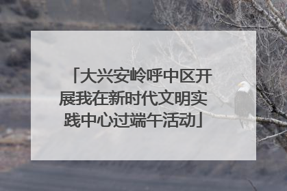 大兴安岭呼中区开展我在新时代文明实践中心过端午活动
