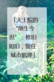 大士院的 “前生今世”：修旧如旧，留住城市肌理