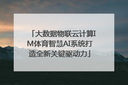 大数据物联云计算IM体育智慧AI系统打造全新关键驱动力