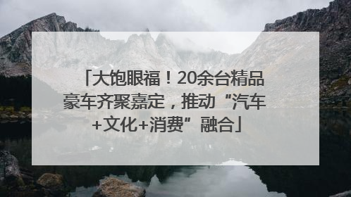 大饱眼福！20余台精品豪车齐聚嘉定，推动“汽车+文化+消费”融合