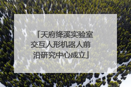 天府绛溪实验室交互人形机器人前沿研究中心成立