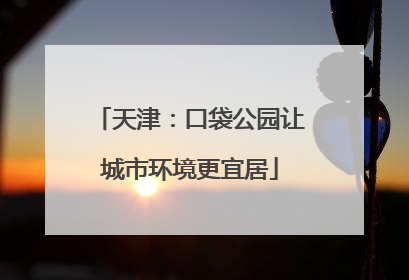 天津：口袋公园让城市环境更宜居