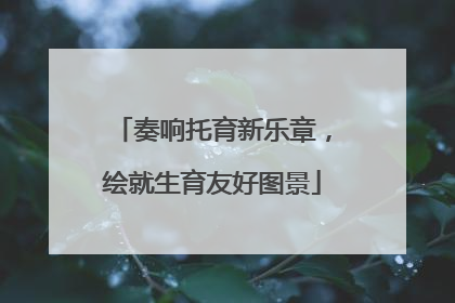 奏响托育新乐章，绘就生育友好图景