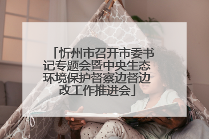 忻州市召开市委书记专题会暨中央生态环境保护督察边督边改工作推进会