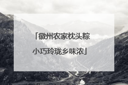 徽州农家枕头粽 小巧玲珑乡味浓