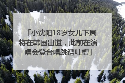 小沈阳18岁女儿下周将在韩国出道，此前在演唱会登台唱跳遭吐槽
