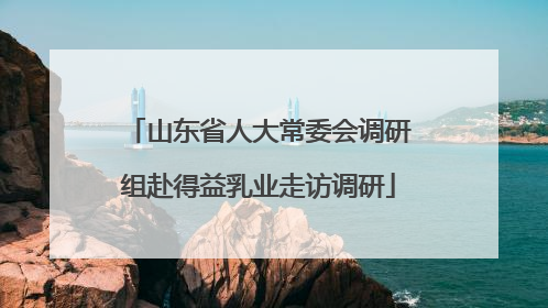 山东省人大常委会调研组赴得益乳业走访调研