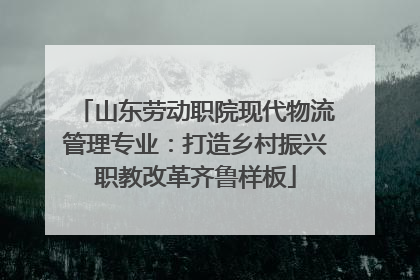 山东劳动职院现代物流管理专业：打造乡村振兴职教改革齐鲁样板