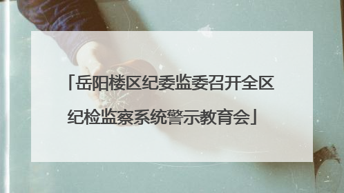 岳阳楼区纪委监委召开全区纪检监察系统警示教育会