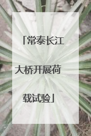 常泰长江大桥开展荷载试验