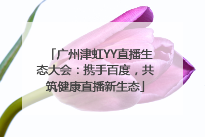 广州津虹YY直播生态大会：携手百度，共筑健康直播新生态