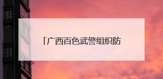 广西百色武警组织防汛救援训练 提高突发快速抢险救援能力
