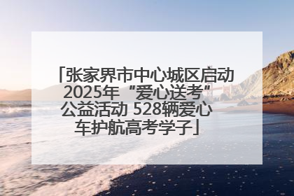 张家界市中心城区启动2025年“爱心送考”公益活动 528辆爱心车护航高考学子