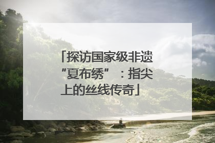 探访国家级非遗“夏布绣”：指尖上的丝线传奇