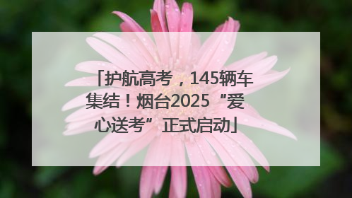 护航高考，145辆车集结！烟台2025“爱心送考”正式启动