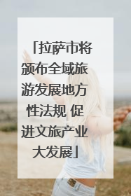拉萨市将颁布全域旅游发展地方性法规 促进文旅产业大发展
