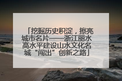 挖掘历史积淀，擦亮城市名片——浙江丽水高水平建设山水文化名城“闯出”创新之路