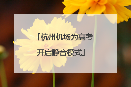 杭州机场为高考开启静音模式