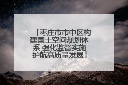 枣庄市市中区构建国土空间规划体系 强化监督实施护航高质量发展