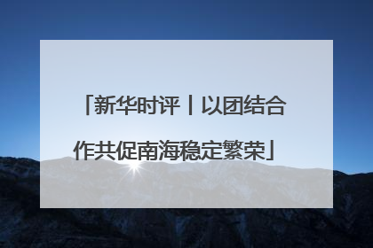 新华时评丨以团结合作共促南海稳定繁荣