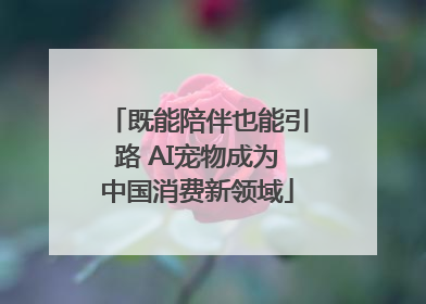 既能陪伴也能引路 AI宠物成为中国消费新领域