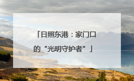 日照东港：家门口的“光明守护者”