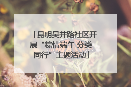 昆明吴井路社区开展“粽情端午 分类同行”主题活动