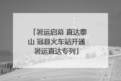 暑运启幕 直达泰山 冠县火车站开通暑运直达专列