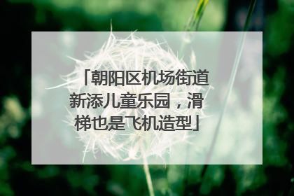 朝阳区机场街道新添儿童乐园，滑梯也是飞机造型