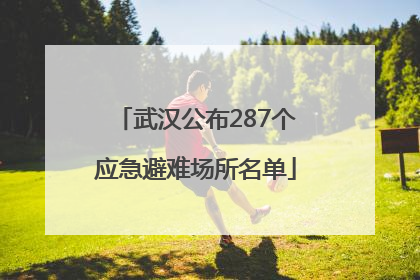 武汉公布287个应急避难场所名单