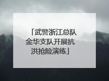 武警浙江总队金华支队开展抗洪抢险演练