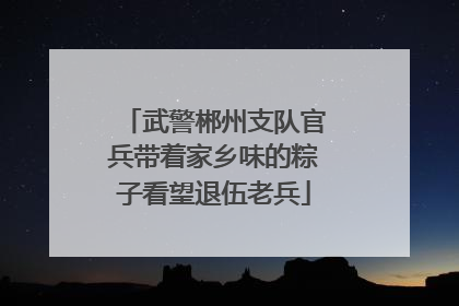 武警郴州支队官兵带着家乡味的粽子看望退伍老兵