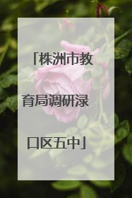 株洲市教育局调研渌口区五中