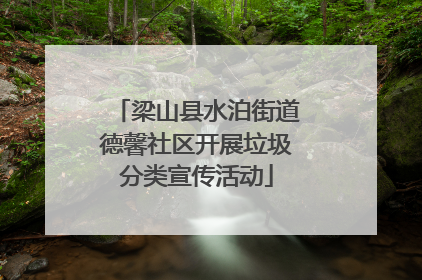 梁山县水泊街道德馨社区开展垃圾分类宣传活动