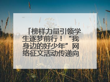 榜样力量引领学生逐梦前行！“我身边的好少年”网络征文活动传递向上力量