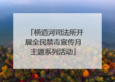 横道河司法所开展全民禁毒宣传月主题系列活动