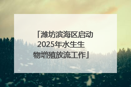 潍坊滨海区启动2025年水生生物增殖放流工作