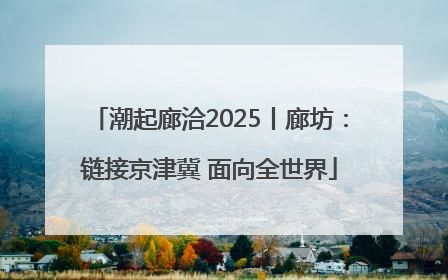 潮起廊洽2025丨廊坊：链接京津冀 面向全世界